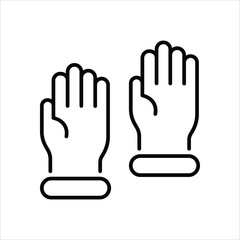 Rubber Gloves vector icon