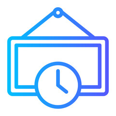 temporary business closure gradient icon