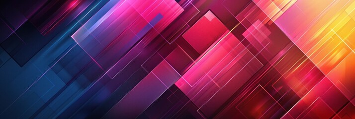 Obraz premium Vibrant Layers of Geometric Shapes