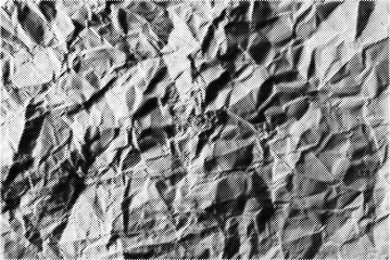 Halftone crumpled paper texture with a transparent background