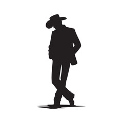 High-quality cowboy silhouette for creative uses - cowboy illustration
