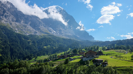 Great nature view of Alps mountain