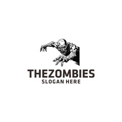 The zombie logo vector illustration
