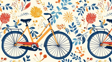 Fototapeta premium bicycle vector pattern