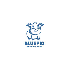 The pig,animal logo vector illustration