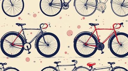 bicycle vector pattern