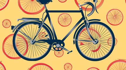 Fototapeta premium bicycle vector pattern
