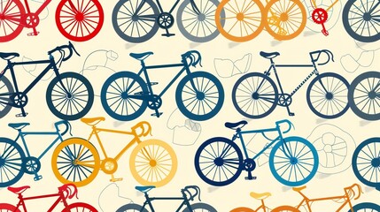 Fototapeta premium bicycle vector pattern