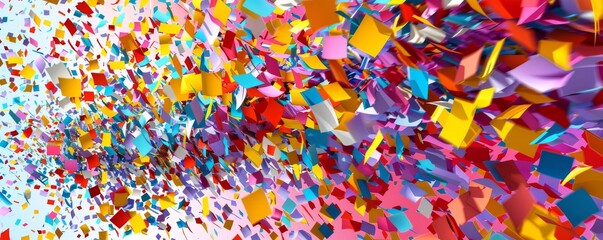 Fototapeta premium Colorful abstract explosion of shapes