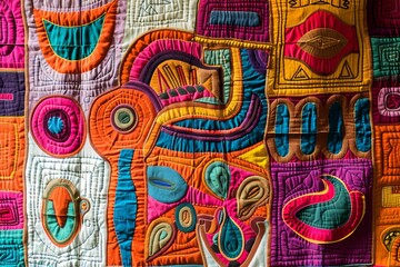 Heritage Unveiled Vibrant Panama Mola Tapestry