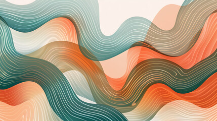 Obraz premium vintage style abstract wavy oil painting background. Classic and modern art on canvas. Generative AI