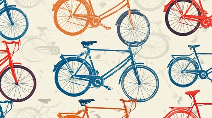 bicycle vector pattern