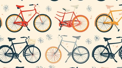 bicycle vector pattern
