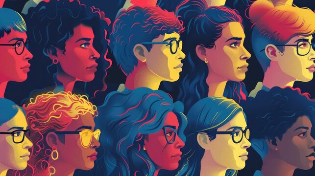 Diverse Student Body Illustrated in Vibrant Classroom Setting Art Representing Inclusion and Multiculturalism in an Educational Environment