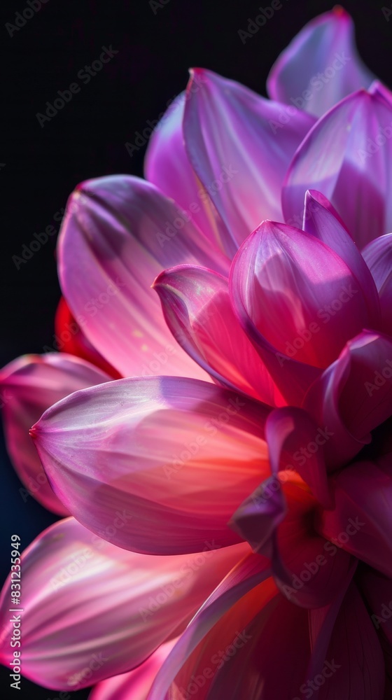 Canvas Prints vibrant pink lotus flower close-up