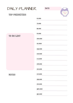 Pink and Coffee KDP Daily Planner