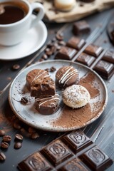 Rich Espresso and Decadent Chocolate Treats in a Cozy Cafa Setting for World Chocolate Day 