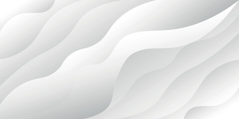 Abstract white and light gray wave modern soft luxury texture with smooth and clean vector.