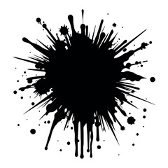 Beautiful and fantastic black grunge brush strokes splashes 
