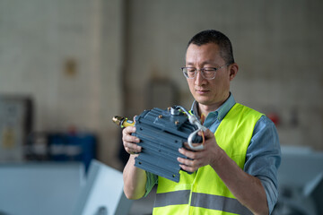 person working in workshop