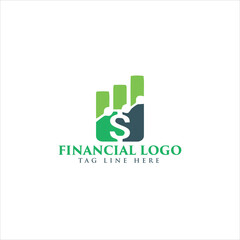 financial care logo creative growth diagram business design
