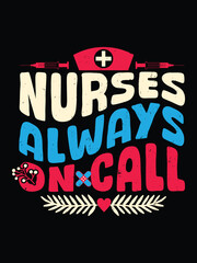 Nurse Typography T-shirt Design