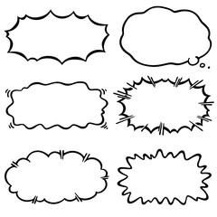タイトル向け　大きい吹き出しセット