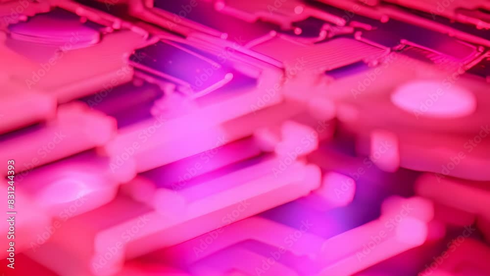 Poster close up of cpu chip on computer generative ai