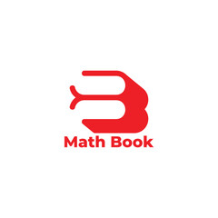 number 8 math book symbol logo vector