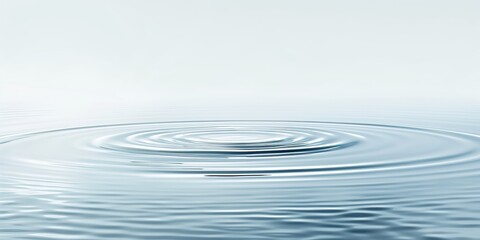 Fototapeta premium A serene and tranquil water ripple, showing the beauty of nature and peacefulness, with soft, calm reflections, symbolizing tranquility, calmness, and natural harmony.