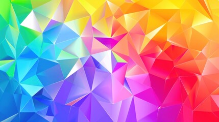 Obraz premium gradient colored triangle abstract background. Multicolor geometric triangle wallpaper,