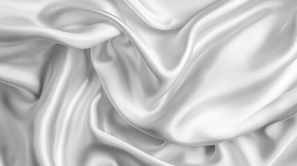 Elegant white satin texture with subtle gray hues and a natural, soft blur, ideal for a sophisticated background --ar 16:9 Job