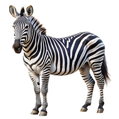 Fototapeta premium zebra on transparent background