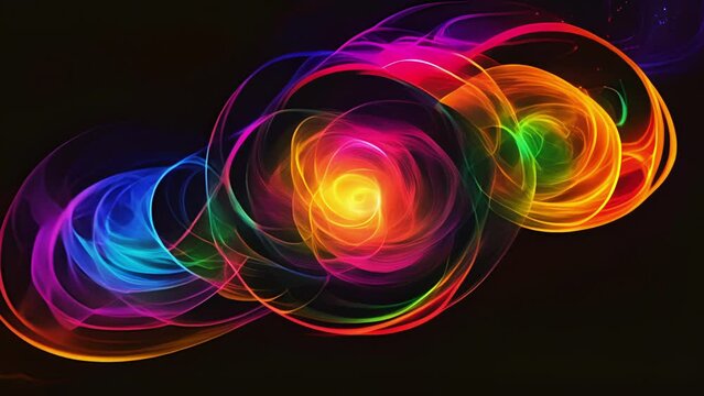 A digital drawing featuring three concentric circles representing the different energy levels of leptons in each generation.