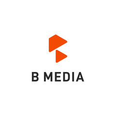 Letter B and Play Icon Logo