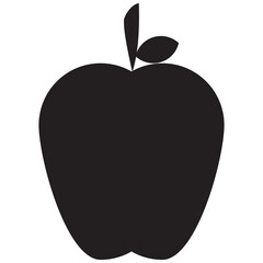 apple on black. vector illustration.