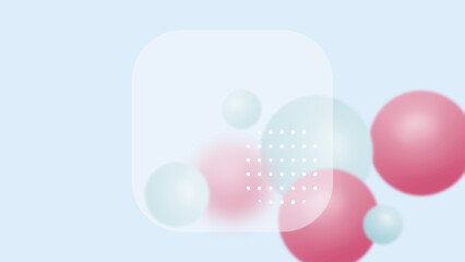Glass morphism background with colorful floating circles. Beautiful and elegant background