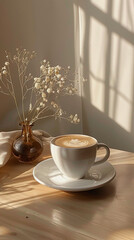 wallpaper browm tones, cup of coffee