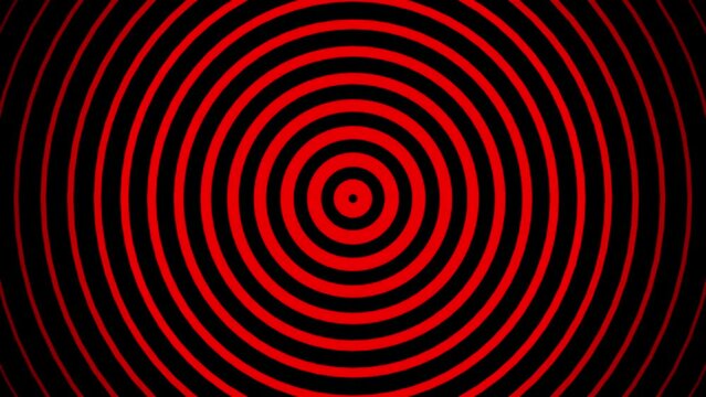 4k red black seamless looped animated background. 3d circle rings minimal animation for presentation, event, party text backdrop. Endless pure transition. Blank frame - Powered by Adobe