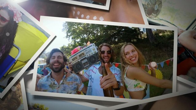 Stacked Photograph Display