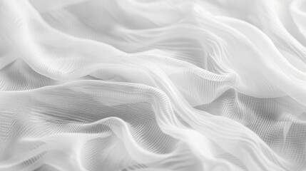 Obraz premium Blurred white fabric texture with a soft, abstract design, perfect for creating a gentle and soothing background