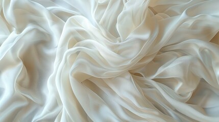 Obraz premium Blurred white fabric texture with a soft, abstract design, perfect for creating a gentle and soothing background