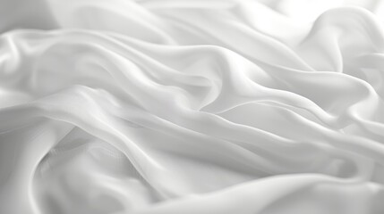 Fototapeta premium Blurred abstract white fabric texture background, creating a soft and serene visual effect