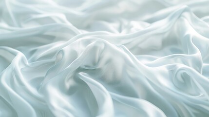 Fototapeta premium Blurred abstract background with white fabric texture, creating a soft and calming visual effect