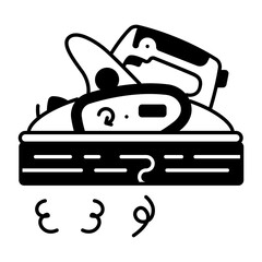 Power Planers Jointers concept, Woodworking edge-smoothing and leveling framing lumber vector icon design, timber Symbol, Forestry Deforestation Sign, forest farming and woodlands illustration