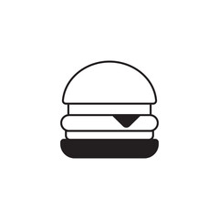 Burger icon design with white background stock illustration