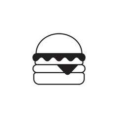 Burger icon design with white background stock illustration
