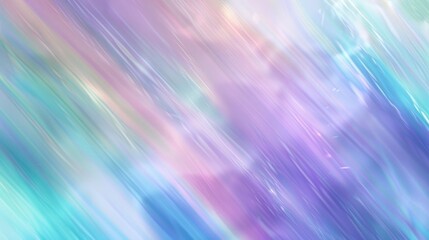 Blurred abstract background with a gradient of pastel blue, purple, and green, creating a holographic effect
