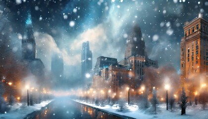 city in winter