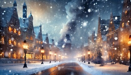 Fototapeta premium city in winter
